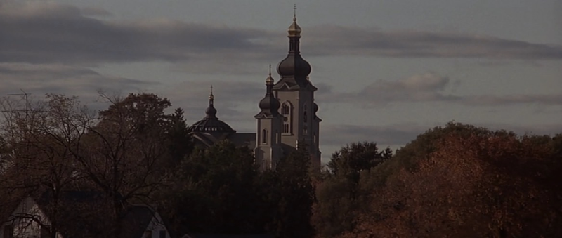 The church in the evil town of Hobb’s End was portrayed by the striking Cathedral of the Transfiguration in Markham, Ontario, Canada.